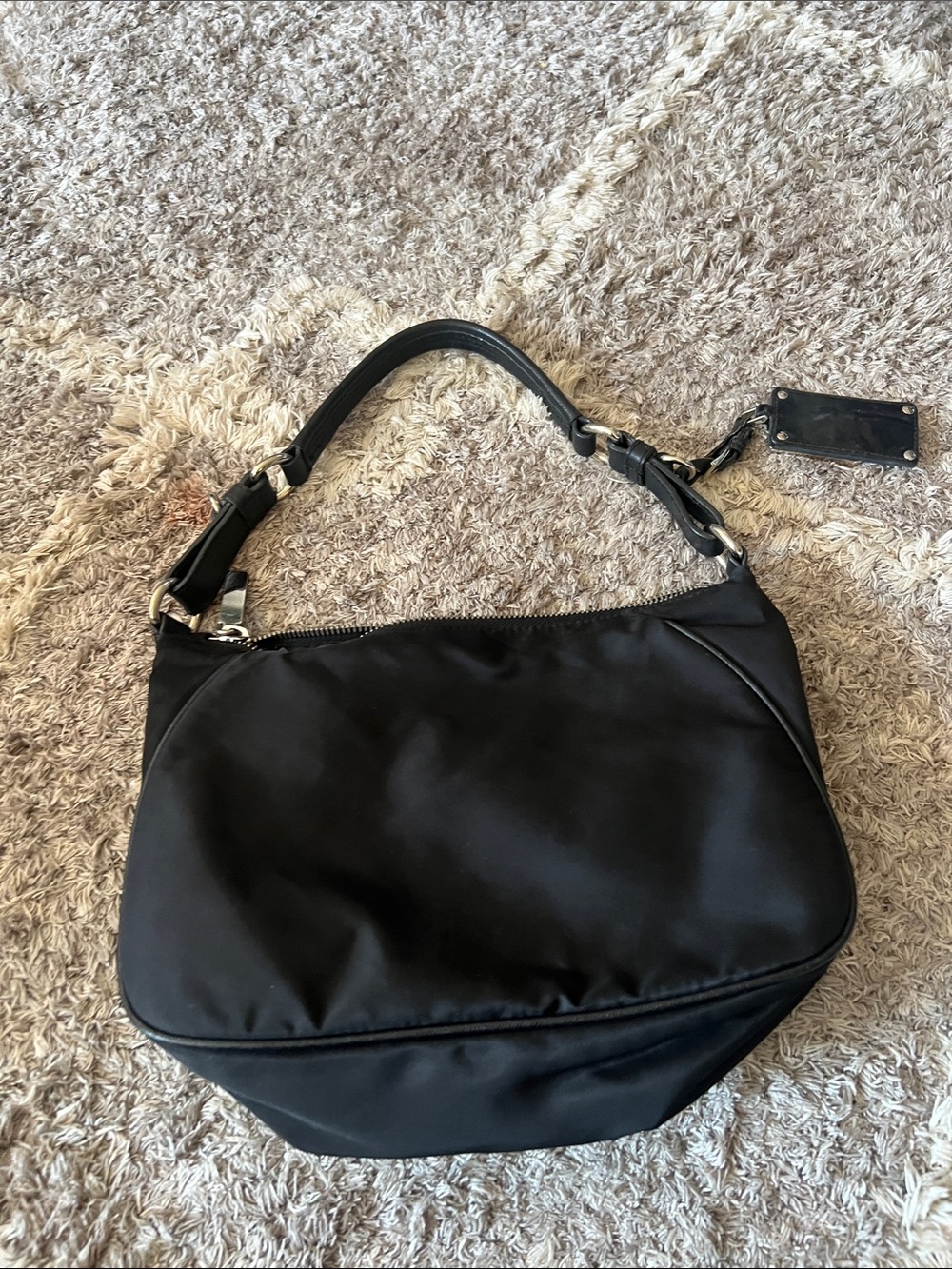 Prada Black Nylon Shoulder Hobo,no low ballers this is real one - Picture 8 of 8